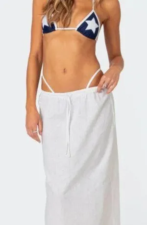 Edikted Rayla Linen Look Maxi Skirt thumbnail 1