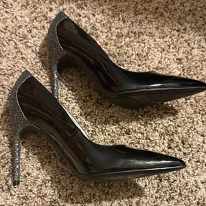Marc Fisher Black and Glitter Heels thumbnail 1