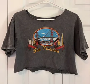 PacSun Off-The-Shoulder Crop Tee thumbnail 1
