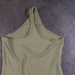 Abercrombie & Fitch Soft AF Ribbed Bodysuit Olive Green‎ Square Neck Large thumbnail 10