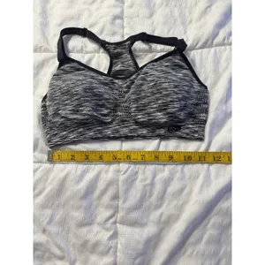 Racerback Sports Bra Gray Black Women's Small Padded Athletic Athlete thumbnail 4