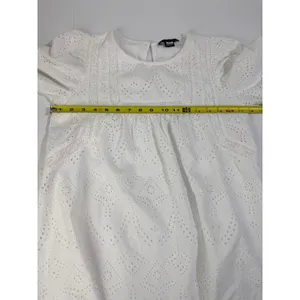 Sanctuary White Eyelet Cotton Puff Sleeve Mini Dress XS thumbnail 12