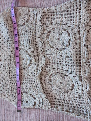 En Creme Crochet Spaghetti Strap Dress in Ivory‎ size Medium thumbnail 4