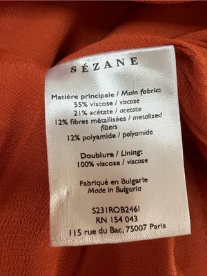Sézane Tamara Dress in Bronze size 34 US 2 NEW $245 thumbnail 10
