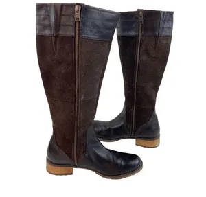 Timberland Knee High Brown Mixed Leather Boots Womens US Sz 7 Zip Casual Winter thumbnail 7