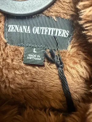 Zenana Brown Oversized Quarter Zip Sherpa Pullover Size L thumbnail 4