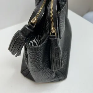Kate Spade Lydia Southport Ave Shoulder Bag Large New York Black Pebbled Leather thumbnail 5