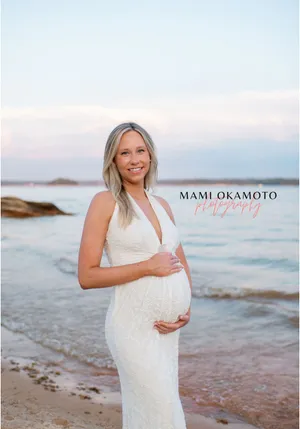 White Sheen maxi dress thumbnail 5