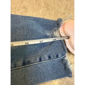 Maurices M. Jeans High Rise Skinny Distressed Button Fly Blue Denim 29x28.5 thumbnail 7