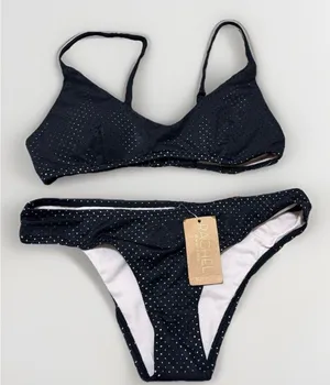 NWT Rachel Roy Black Eyelet Embroidery Bikini Set - Size XS thumbnail 1