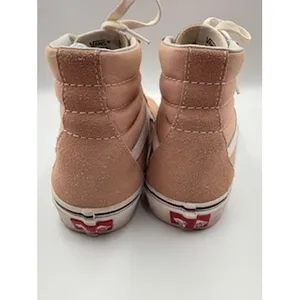 Vans Sk8-Hi Sneakers Pink Suede Canvas High Top Shoes Women Skater Retro 8.5 US thumbnail 5