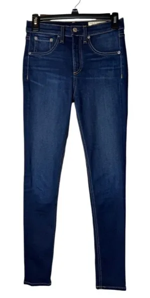 Rag & Bone Jeans Women 25‎ Blue Denim Bedford Wash High Rise Ankle Skinny thumbnail 1