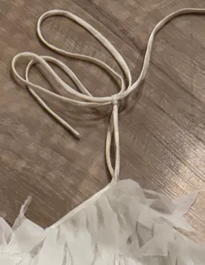 Aidan Mattox White Fringe Mini Dress thumbnail 4