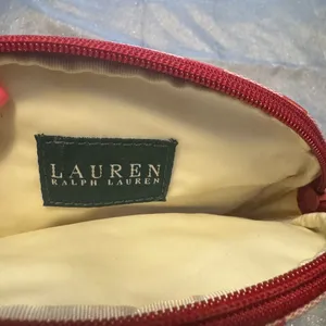 Ralph Lauren Red Cosmetic Bag with Zipper Closure and Classic Design thumbnail 2