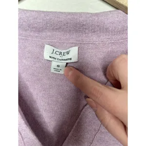 J.Crew Womens Purple Polo Sweater With Cashmere Size S thumbnail 4