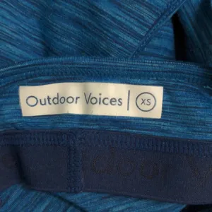 Outdoor Voices Womens Tank Top Shirt Blue Spaghetti Strap Stretch Cross Back XS thumbnail 5