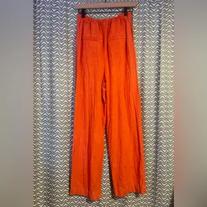 Free People | Free In You Pull On Pleated Trousers, Orange, XS thumbnail 7