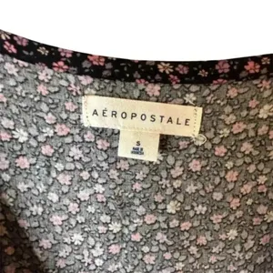 Aeropostale Women's S Floral V-Neck‎ Babydoll Mini Dress Multicolor thumbnail 4