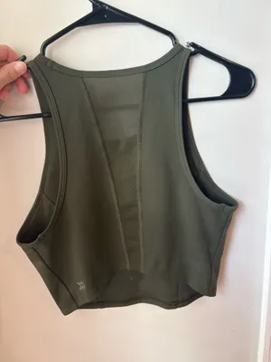 All In Motion Olive green workout top thumbnail 3