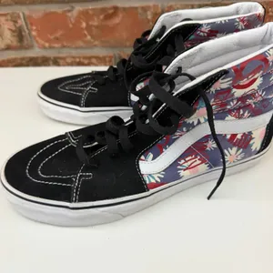 Vans Floral Skateboard Shoe Womens 10 Mens 8.5 High Top Floral Sneaker Skate thumbnail 5