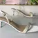 Betsey Johnson Rebel Ivory Pearl Rhinestone Square Toe Kitten Heels 2" Sz 11