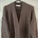 Seven7 Womens Cardigan Sweater Large Brown Oversized Open Front Cotton Knit NWT