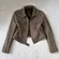 VTG GAP Cropped Harrington Jacket Women's M Brown Wool Blend Rare Minimalist Y2K