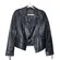 Scully Corrissa Eagle Studded Lamb Leather Moto Jacket Black L Western Size L