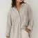 Aritzia Wilfred Reminisce Relaxed Linen Shirt Oversized Undyed Ecru