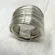 Sterling silver wide dome wire ring, size approx 7.25