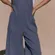 Free People Bohemian Zena One Piece Wide Leg Jumpsuit Periwinkle Blue Small NWT