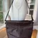 Vintage 90’s Croft & Barrow Brown Leather Shoulder Bag with Contrast Stitching