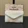 India Handmade | White Beaded Envelope Snap Wallet