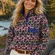 Patagonia Synchilla Snap-T Fleece Pullover Women's Small Multicolor Geometric