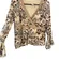 Apostrophe Vintage Y2k Floral Mesh Top Brown Lace Fairy Whimsical Bell Sleeve L