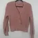 LOFT Women’s Medium Dusty Pink Pointelle Knit Button Front Cardigan Sweater