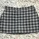 NWOT Hollister navy blue and white checkered plaid A-Line ultra high rise skort