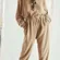 Free People Beach Keepin It Real Jumpsuit Small Brown Lounge Lagenlook Cozy Chic