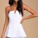 Lulus Where You Are White Strapless Romper Cute Party Bridal Vacation XS NWT