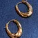 Macy’s 14K Gold Hoop Diamond Earrings W/ Resin Core