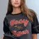 Pilcro Short-Sleeve Easy Tiger Graphic Sweatshirt Bubble Sleeve Phantom Gray S
