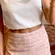 ZARA | NWOT Morocco Cotton Pink Green Plaid Tweed Side Zip Mini Skirt Shorts (S)