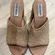 Steve Madden Natural Woven Raffia Block Heels
