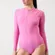 New Athleta M Shield One Rashguard One Piece Swimsuit Peonies Pink Medium Reg