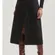 Mara Hoffman Womens Skirt Black Nakita Denim Midi Split Front Size 2