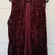 Susan Graver Women’s Large Maroon Sleeveless Velvet Cardigan