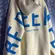 GLO Yellow Hoodie Oversized Blue Redeemed Lettering Faith Sweater Size XL