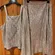Anthropologie Maeve Metallic Pleated Midi Skirt Size 10P & Tank Top Sz Large Set