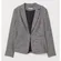 NWT Size 0 H&M Gray Notched Collar Plaid Jacket