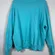 Gilly Hicks Sweatshirt Womens Large Turquoise Oversized Smiley Face Crewneck